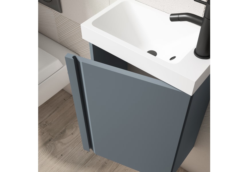 Ensemble complet de meubles de salle de bains à faible profondeur 22 cm Lagos Visobath détail 6