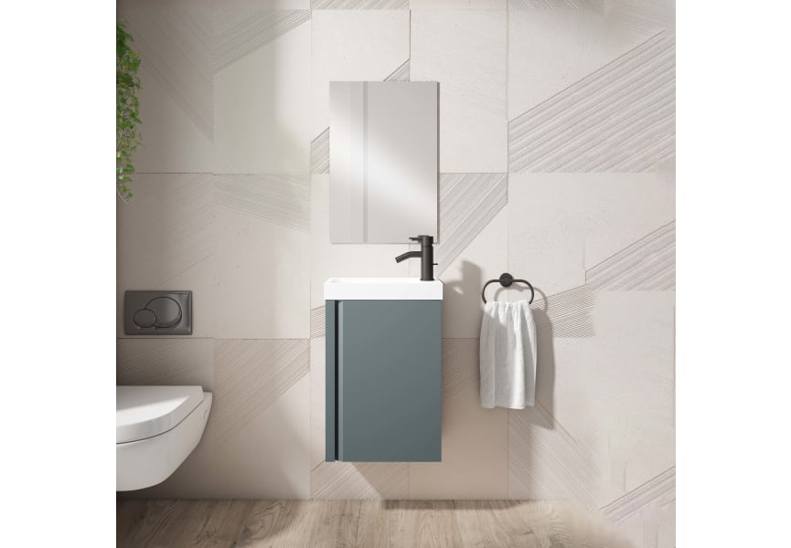 Ensemble complet de meubles de salle de bains à faible profondeur 22 cm Lagos Visobath principal 1