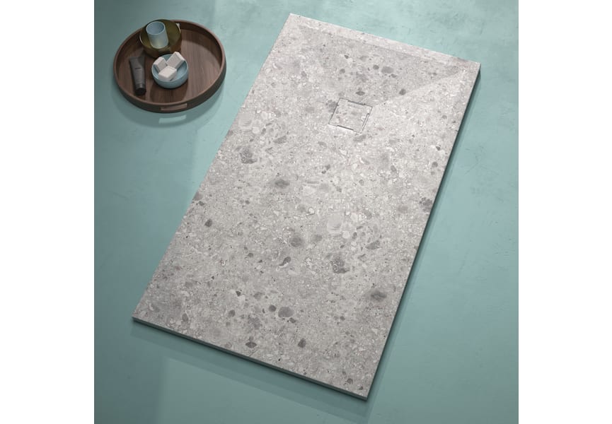 Receveurs de douche en résine décorés Design 3D Terrazzo Bruntec principal 0