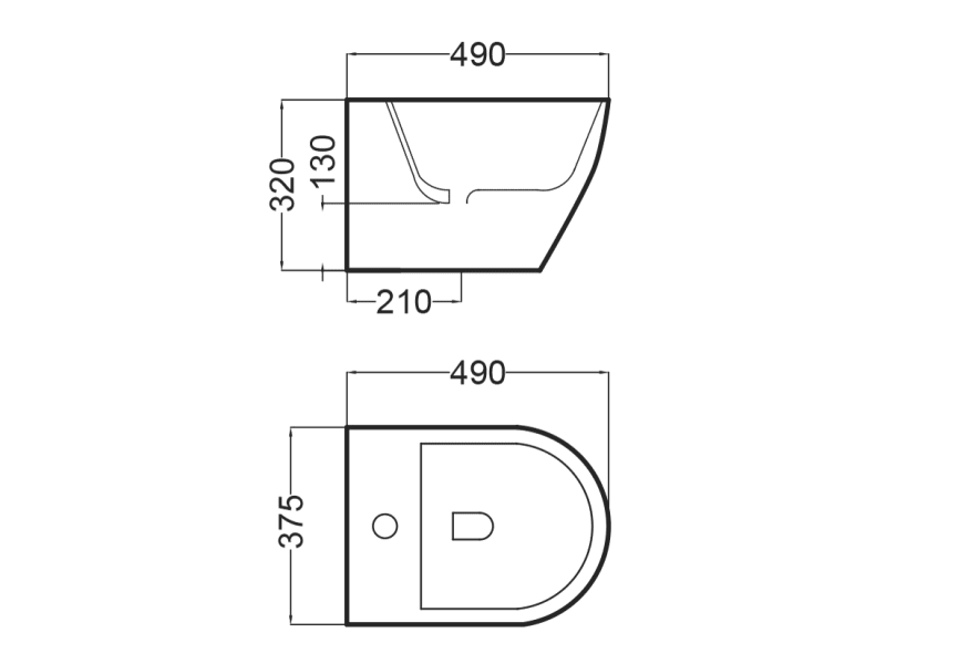 Pack WC suspendu + bidet Lisboa Bruntec croquis 8