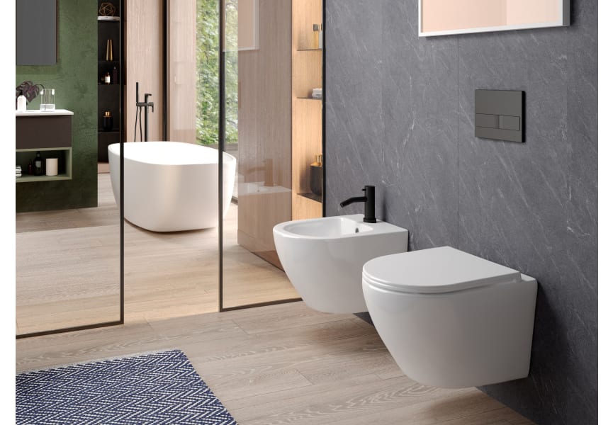 Pack WC suspendu + bidet Lisboa Bruntec principal 1