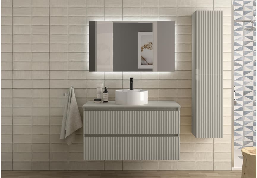 Ensemble de meubles de salle de bains Kira Salgar avec vasque à poser principal 2