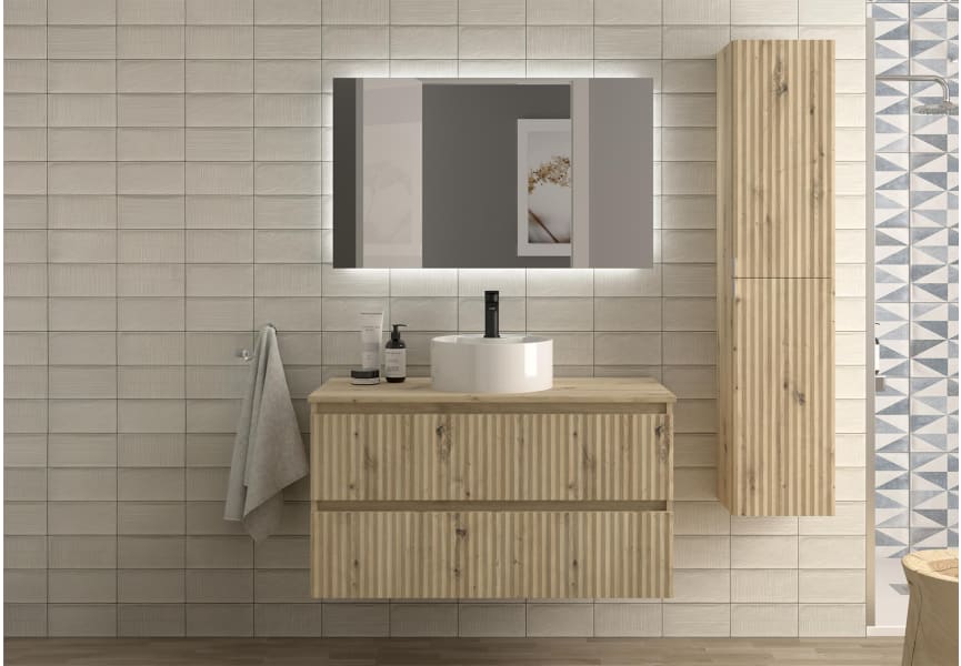 Ensemble de meubles de salle de bains Kira Salgar avec vasque à poser principal 1