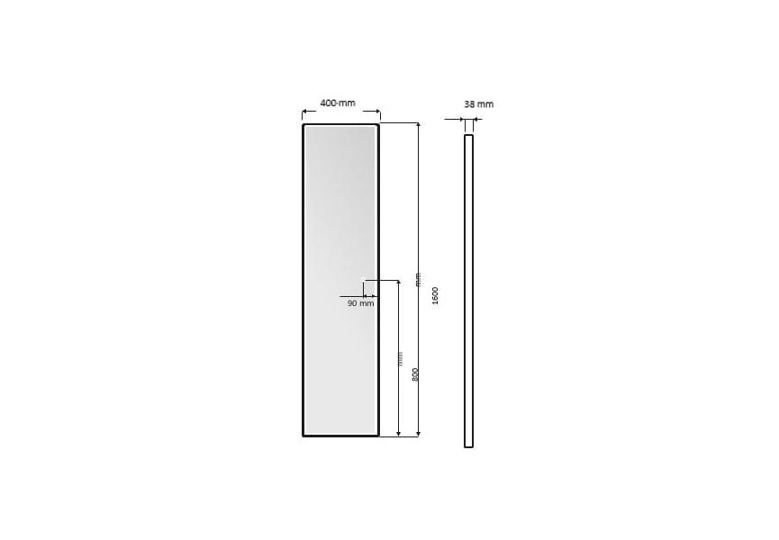 Ledimex New York miroir de salle de bain avec éclairage LED croquis 8