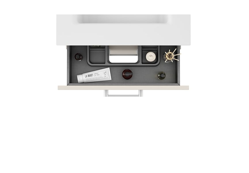 Ensemble de meubles de salle de bains avec banc avec lavabo Flat Verso Visobath détail 7