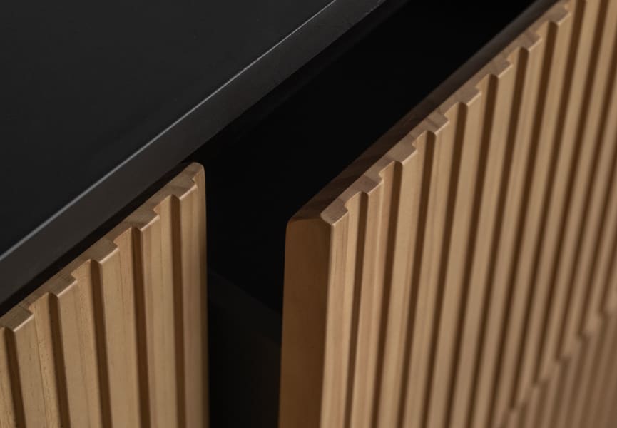 Meuble de salle de bains avec plan de toilette en bois massif Alpes 13 Bruntec détail 8