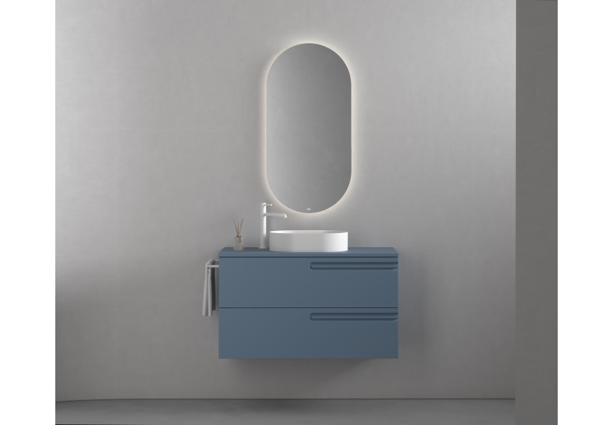 Meuble de salle de bains avec plan de toilette en bois Econic Royo principal 4