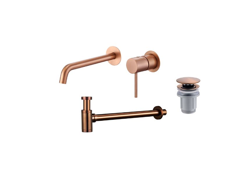Pack Monza robinetterie de lavabo encastrée + bonde click-clack + siphon rond apparent Imex principal 4