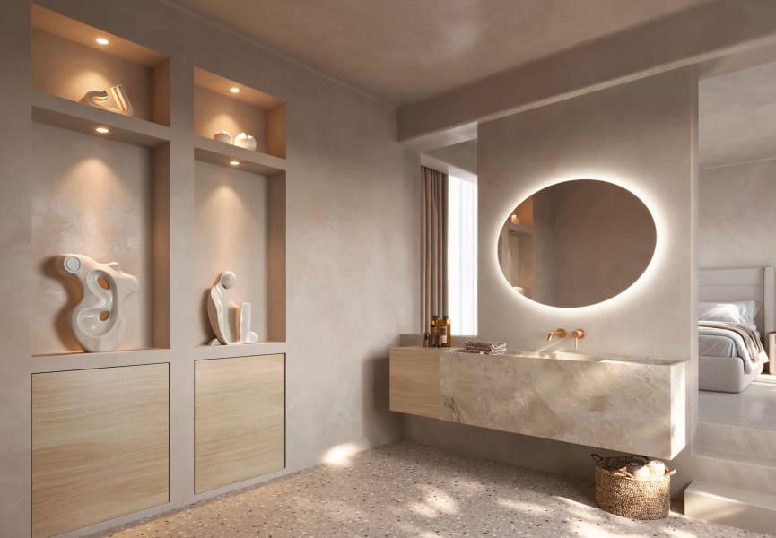 Ledimex Miroir de salle de bain Oval avec éclairage LED environnement 6