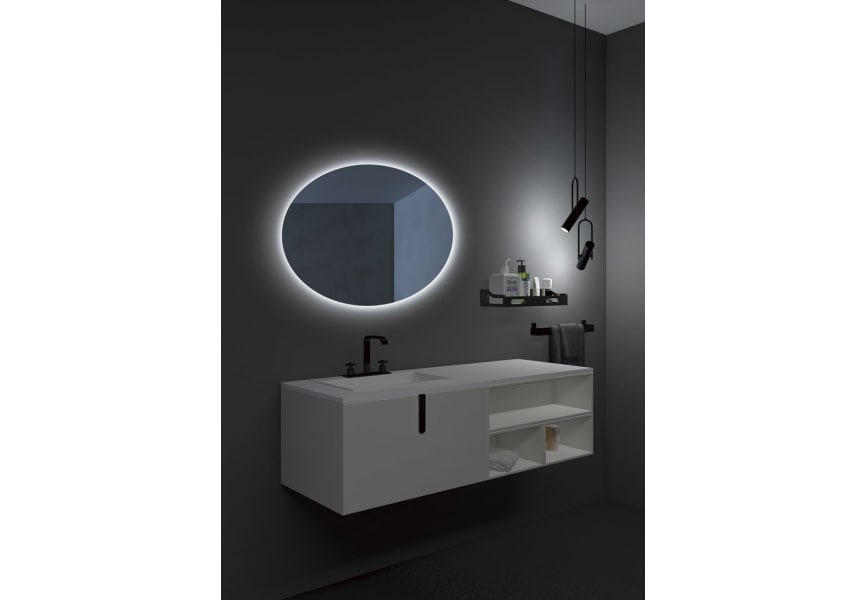 Ledimex Miroir de salle de bain Oval avec éclairage LED environnement 4