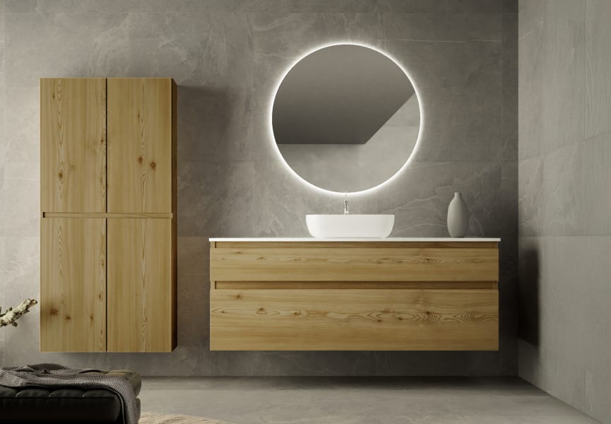 Meubles de salle de bains avec plan de toilette Solid surface Alpes 1 Bruntec principal 0