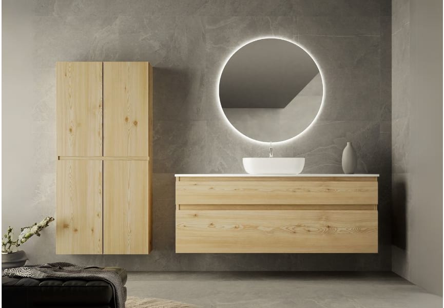 Meubles de salle de bains avec plan de toilette Solid surface Alpes 1 Bruntec principal 1