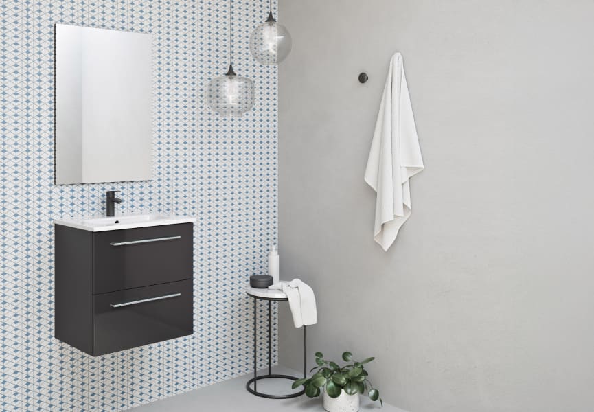 Ensemble complet de meubles de salle de bains à profondeur réduite 35 cm Street Royo principal 1