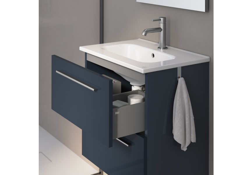 Ensemble complet de meubles de salle de bains à profondeur réduite 35 cm Street Royo détail 7