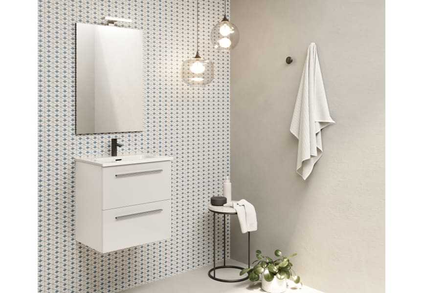 Ensemble complet de meubles de salle de bains à profondeur réduite 35 cm Street Royo principal 2