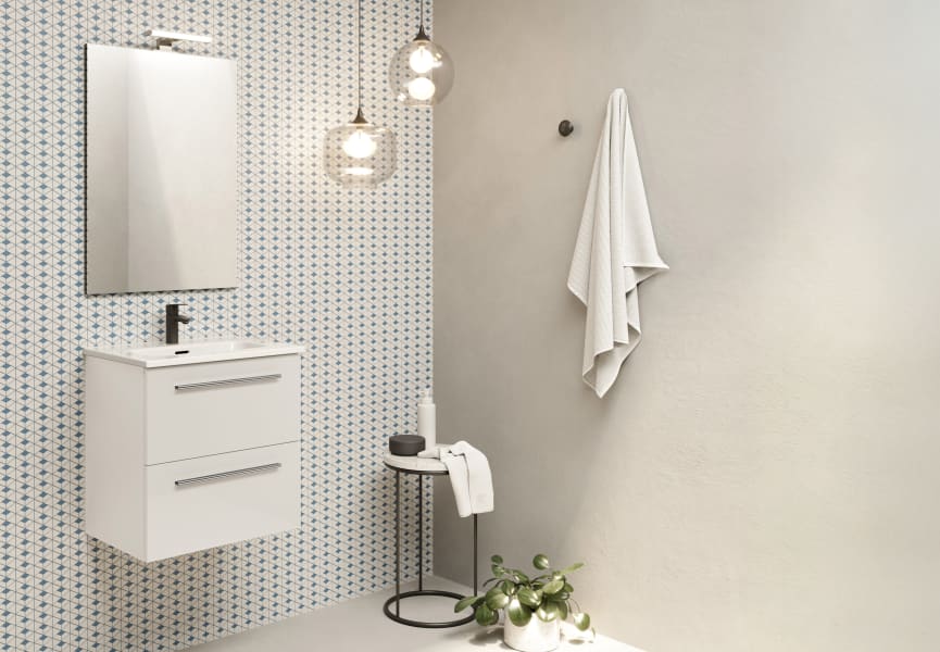 Ensemble complet de meubles de salle de bains à profondeur réduite 35 cm Street Royo principal 2