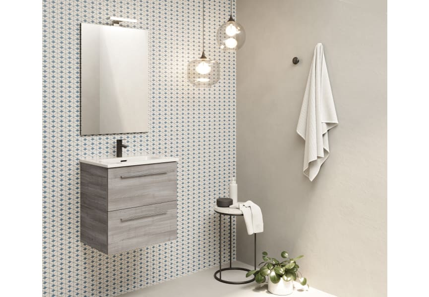 Ensemble complet de meubles de salle de bains à profondeur réduite 35 cm Street Royo principal 3