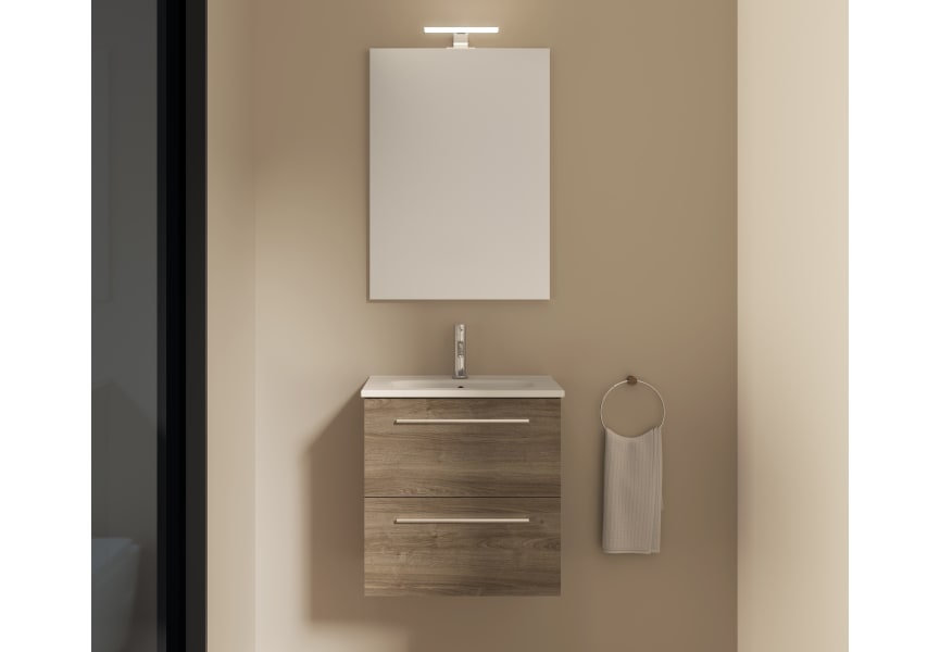 Ensemble complet de meubles de salle de bains à profondeur réduite 35 cm Street Royo principal 0