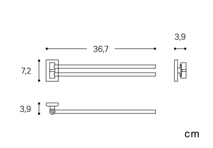 Prochain porte-serviettes de salle de bain Next Cosmic croquis 6
