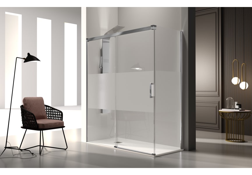 Paroi de douche en Glasé (GS102+GS103) Kassandra principal 0