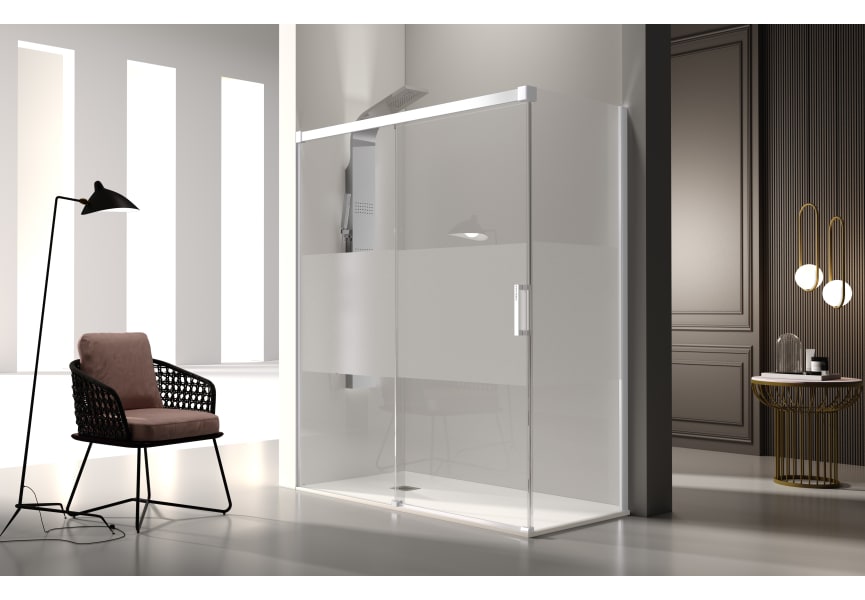 Paroi de douche en Glasé (GS102+GS103) Kassandra principal 3