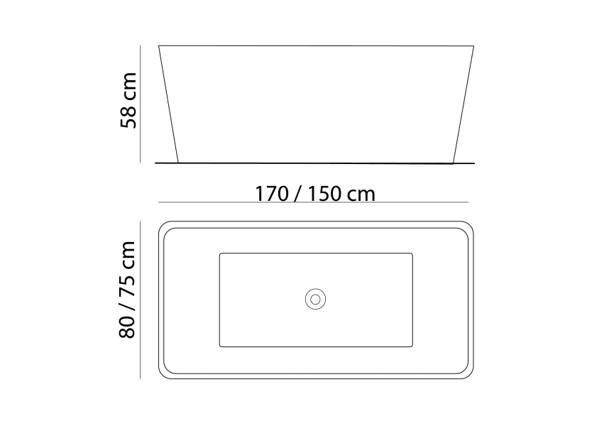 Baignoire autoportante Nor de Baños 10 croquis 5