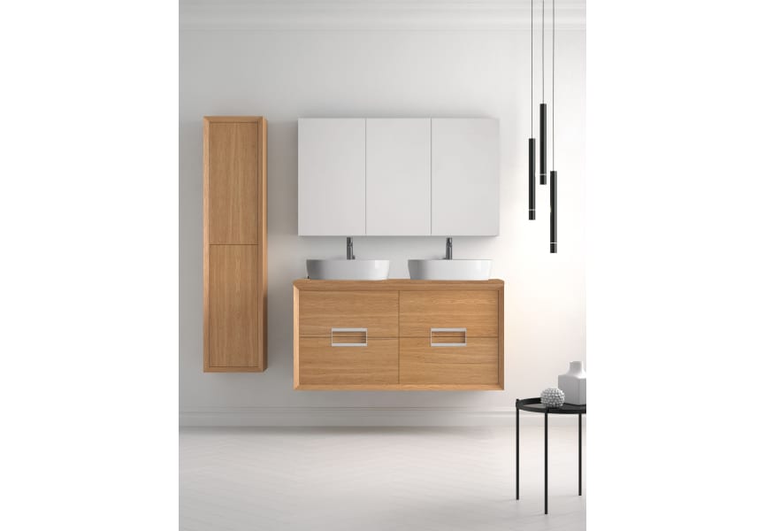 Meuble de salle de bains avec plan de toilette en bois hydrofuge Novus Avila Dos principal 0