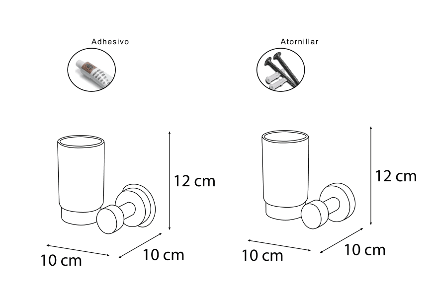 Porte-brosse à dents Kappa Mediterránea de baño croquis 1