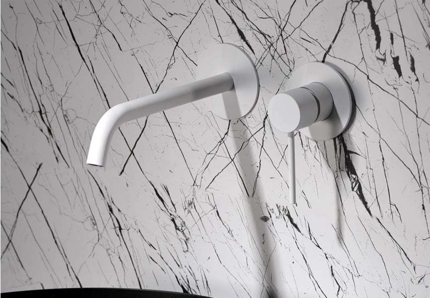 Robinetterie de lavabo encastrée Milos Imex + bonde click-clack pack environnement 6