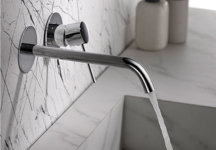 Robinetterie de lavabo encastrée Milos Imex + bonde click-clack pack environnement 7