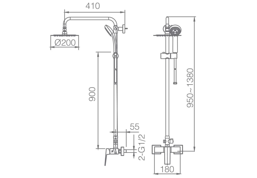 Art Imex shower set croquis 4