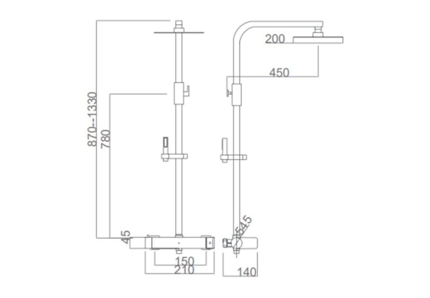 Set de douche Nassau Imex croquis 6