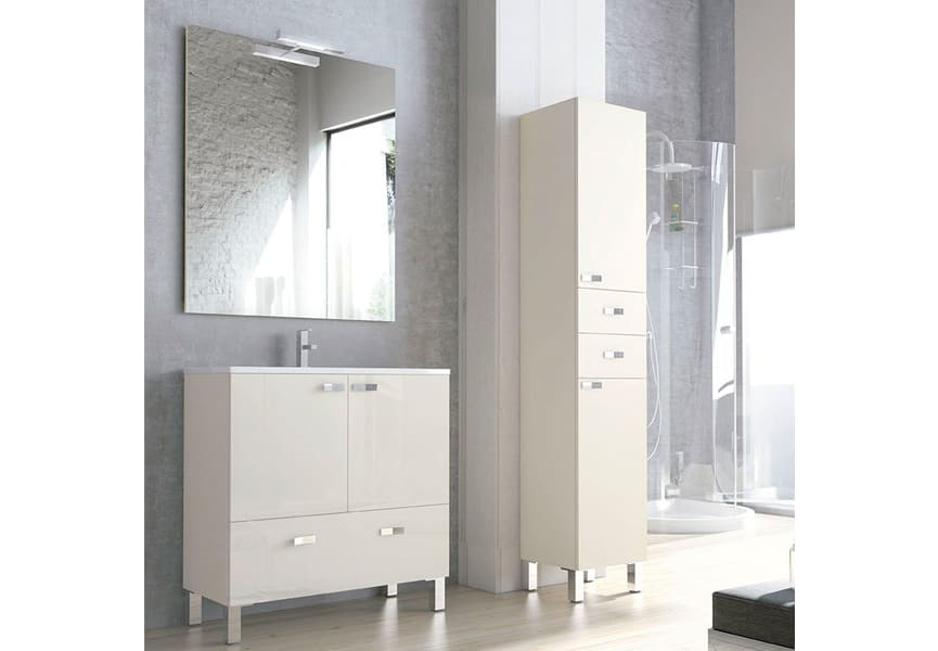 Meuble de salle de bains Vega Campoaras profondeur réduite 37,5 cm principal 0