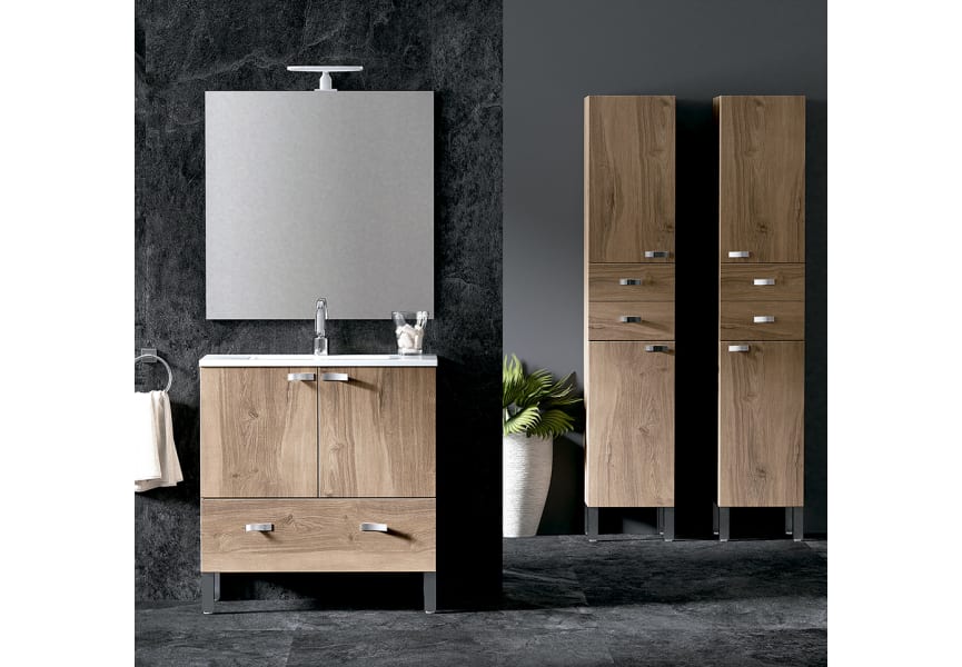 Meuble de salle de bains Vega Campoaras profondeur réduite 37,5 cm principal 1