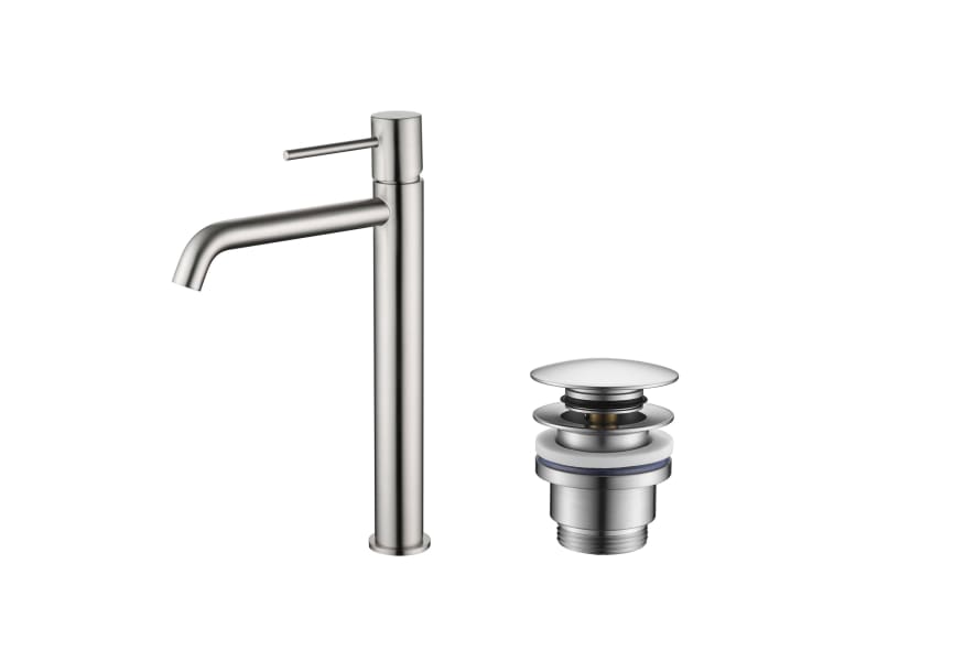Pack Mitigeur de lavabo bec haut Monza Imex + Valve click-clack principal 5