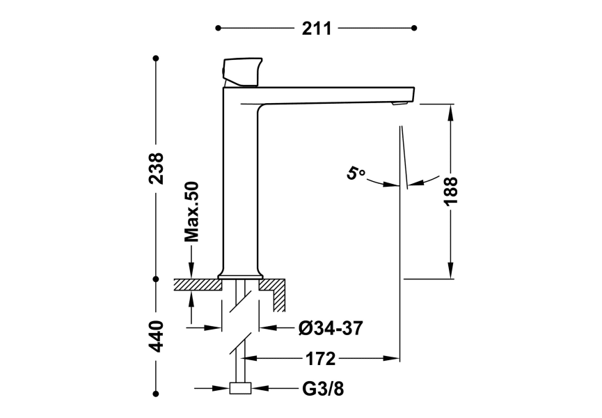 Project Tres robinetterie de lavabo croquis 12