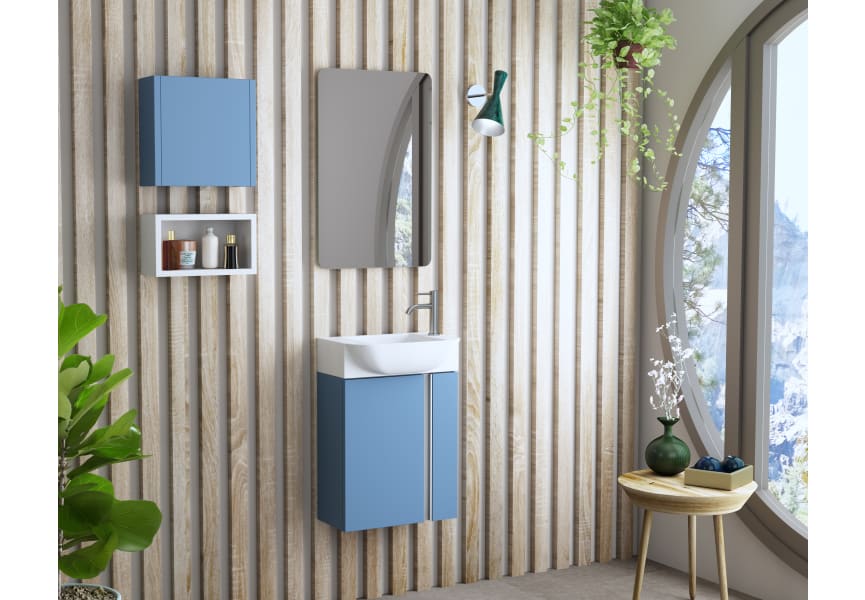 Ensemble meuble de salle de bain Versa Coycama profondeur réduite 22 cm principal 2