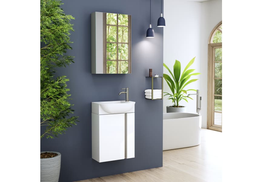 Ensemble meuble de salle de bain Versa Coycama profondeur réduite 22 cm principal 3