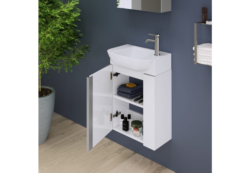 Ensemble meuble de salle de bain Versa Coycama profondeur réduite 22 cm détail 4