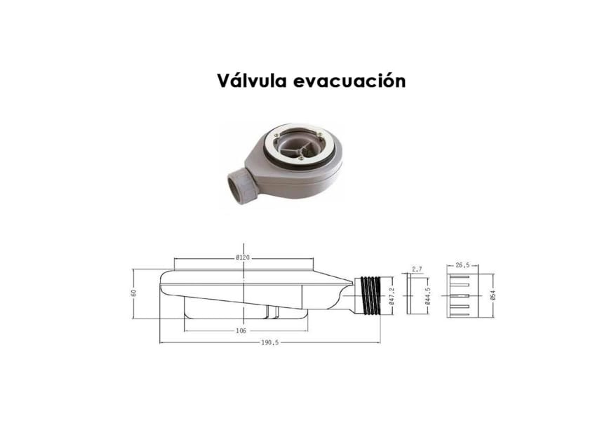 Receveur de douche en résine Textura Nudespol croquis 6