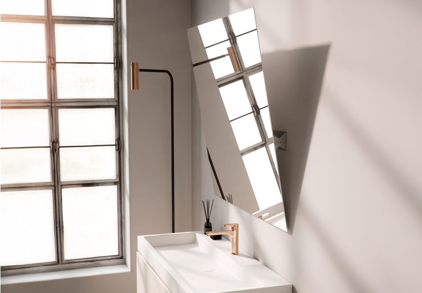 Miroir de salle de bain PMR avec éclairage LED Montel de Bruntec détail 2