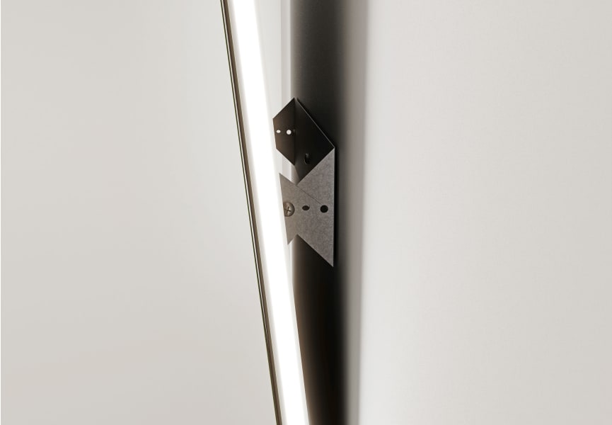 Miroir de salle de bain PMR avec éclairage LED Montel de Bruntec détail 1