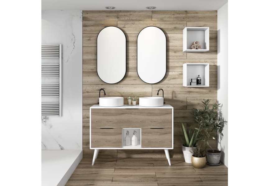 Meuble de salle de bains avec plan de toilette en bois Vintass Campoaras principal 0