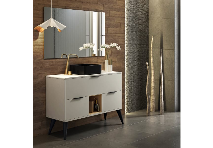 Meuble de salle de bains avec plan de toilette en bois Vintass Campoaras principal 1