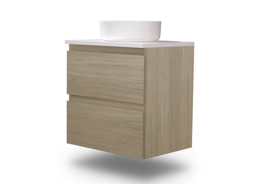 Nivo Bruntec petit meuble de salle de bain 2 tiroirs suspendu principal 3