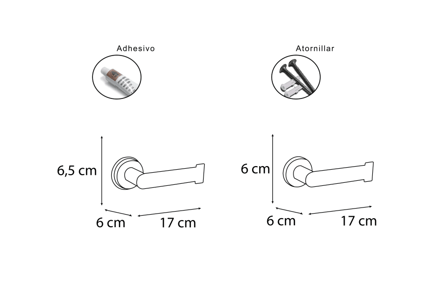 Porte-rouleau Bali Mediterranea de baño croquis 1