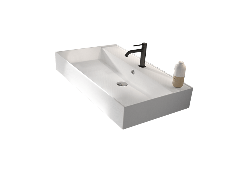 Ensemble meuble de salle de bain avec lavabo Lila en céramique de 12 cm de hauteur et tiroirs Nomad Visobath détail 5
