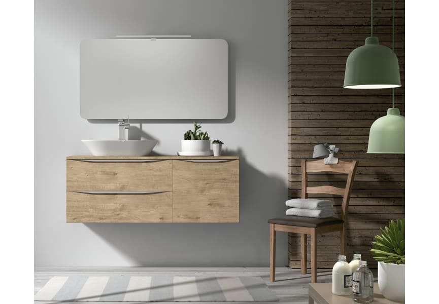 Coycama Landes meuble de salle de bain en bois avec plan de toilette en bois environnement 6