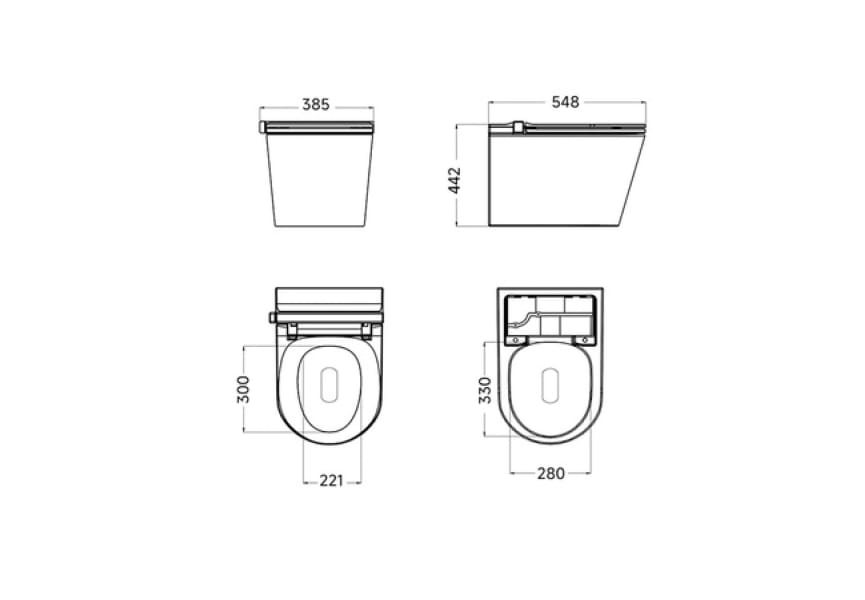 Toilettes intelligentes japonaises Ianna Se Nashi croquis 6