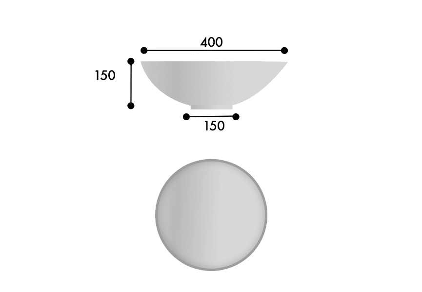 Aramo lavabo à poser ArtandBath croquis 1